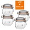Le Parfait - Clear - Versatile Glass Jars for Preserving, Storage and Canning - 4 Piece